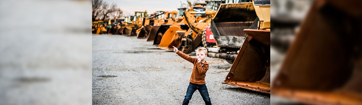 jake in a tractor lot
